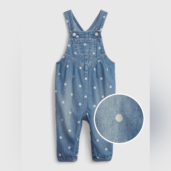 GAP Other - ✨ 2 for $20✨ 
EUC Baby Gap 100% organic cotton denim overalls size 12-18 Mos
